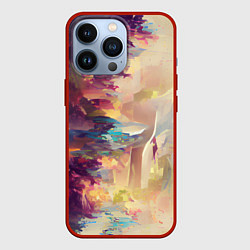 Чехол для iPhone 13 Pro Слияние цветов, цвет: 3D-красный