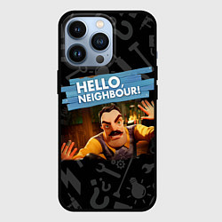 Чехол для iPhone 13 Pro Привет сосед на фоне замков, цвет: 3D-черный