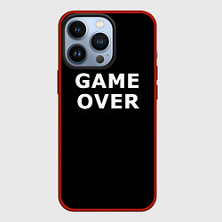 Чехол для iPhone 13 Pro Game over white logo, цвет: 3D-красный