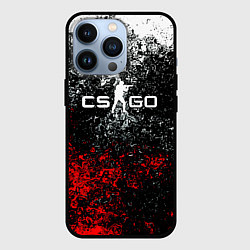 Чехол для iPhone 13 Pro CSGO брызги красок, цвет: 3D-черный