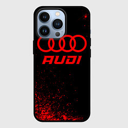 Чехол для iPhone 13 Pro Audi - red gradient, цвет: 3D-черный