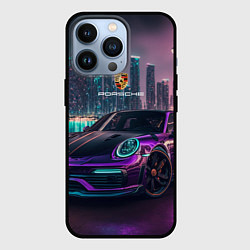 Чехол для iPhone 13 Pro Porshe night city, цвет: 3D-черный