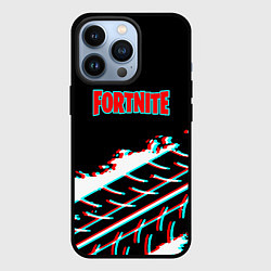 Чехол для iPhone 13 Pro Fortnite краски глитч, цвет: 3D-черный