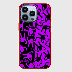 Чехол для iPhone 13 Pro Ъуъ съука mem pattern, цвет: 3D-красный