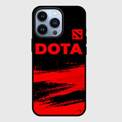 Чехол для iPhone 13 Pro Dota - red gradient посередине, цвет: 3D-черный