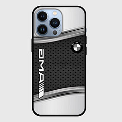 Чехол для iPhone 13 Pro BMW car motors metal, цвет: 3D-черный