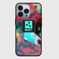 Чехол для iPhone 13 Pro RUST geometry color, цвет: 3D-черный