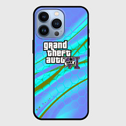 Чехол для iPhone 13 Pro GTA 6 неоновые соты геометрия, цвет: 3D-черный