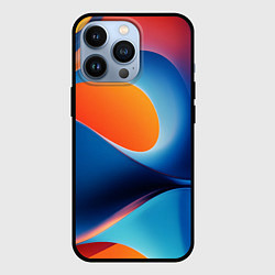 Чехол для iPhone 13 Pro Абстрактный геометрический градиент, цвет: 3D-черный