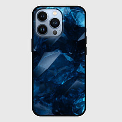 Чехол для iPhone 13 Pro Синие минералы, цвет: 3D-черный