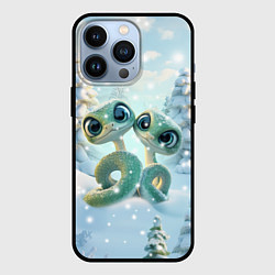 Чехол для iPhone 13 Pro Милые змеи, цвет: 3D-черный