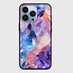 Чехол для iPhone 13 Pro Розовые минералы, цвет: 3D-черный