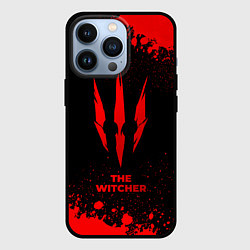 Чехол для iPhone 13 Pro The Witcher - red gradient, цвет: 3D-черный