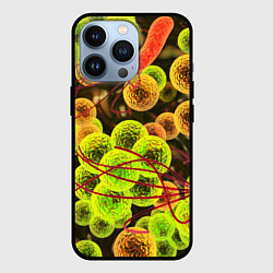 Чехол для iPhone 13 Pro Вирусы текстура, цвет: 3D-черный