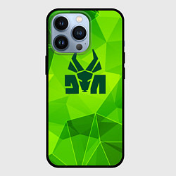 Чехол для iPhone 13 Pro Die Antwoord green poly, цвет: 3D-черный