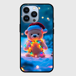 Чехол для iPhone 13 Pro Мишка в гирлянде, цвет: 3D-черный