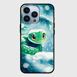 Чехол для iPhone 13 Pro Милая змейка на елочке, цвет: 3D-черный