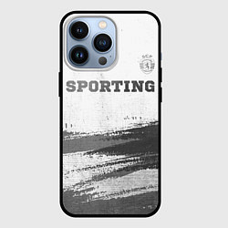 Чехол для iPhone 13 Pro Sporting - white gradient посередине, цвет: 3D-черный