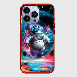 Чехол для iPhone 13 Pro Astronaut Totoro in neon space - ai art fantasy, цвет: 3D-красный