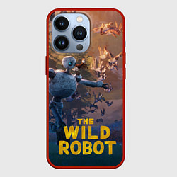 Чехол для iPhone 13 Pro Бегущий дикий робот, цвет: 3D-красный
