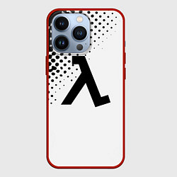 Чехол для iPhone 13 Pro Half-life pattern black, цвет: 3D-красный