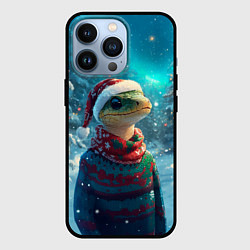 Чехол для iPhone 13 Pro Новогодняя змея в свитере, цвет: 3D-черный