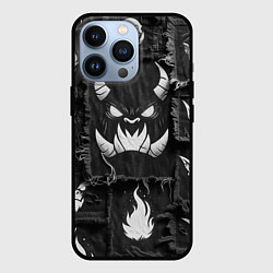 Чехол для iPhone 13 Pro Монстр на джинсах пэчворк, цвет: 3D-черный