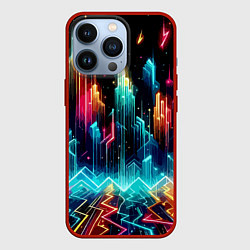 Чехол для iPhone 13 Pro Neon fantastic metropolis - vaporwave, цвет: 3D-красный