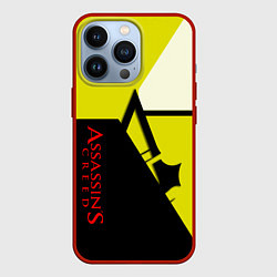 Чехол для iPhone 13 Pro Assassins Creed geometry logo, цвет: 3D-красный