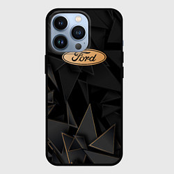 Чехол для iPhone 13 Pro Ford golden poly, цвет: 3D-черный