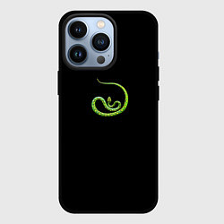 Чехол для iPhone 13 Pro Символ Нового 2025 года зеленая змея, цвет: 3D-черный