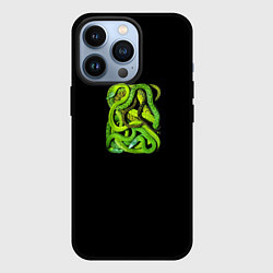 Чехол для iPhone 13 Pro Змеиный клубок символ 2025, цвет: 3D-черный