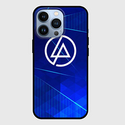 Чехол для iPhone 13 Pro Linkin Park blue poly, цвет: 3D-черный