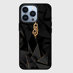 Чехол для iPhone 13 Pro Slipknot golden poly, цвет: 3D-черный