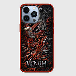 Чехол для iPhone 13 Pro Venom vs Carnage, цвет: 3D-красный