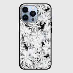 Чехол для iPhone 13 Pro Рождественский мороз на стекле, цвет: 3D-черный