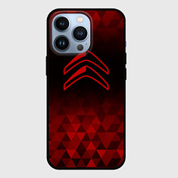 Чехол для iPhone 13 Pro Citroen red poly, цвет: 3D-черный