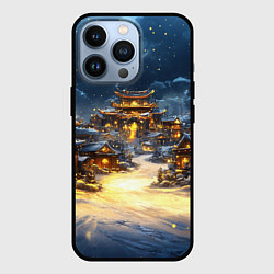 Чехол для iPhone 13 Pro Ночной город в золотых огоньках, цвет: 3D-черный