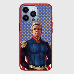 Чехол для iPhone 13 Pro Хоумлендер задумчивый Пацаны, цвет: 3D-красный