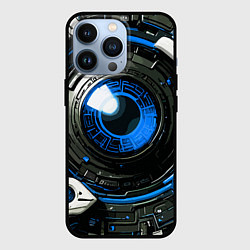 Чехол для iPhone 13 Pro Синяя сфера киберпанк, цвет: 3D-черный