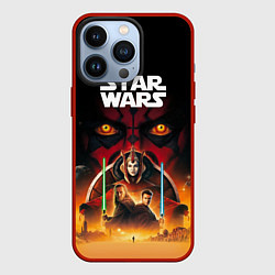 Чехол для iPhone 13 Pro Звездные войны - Скрытая угроза, цвет: 3D-красный