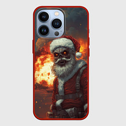 Чехол для iPhone 13 Pro Санта монстр из огня, цвет: 3D-красный