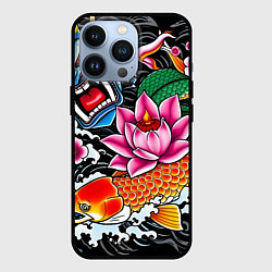 Чехол для iPhone 13 Pro Иредзуми татуировка, цвет: 3D-черный