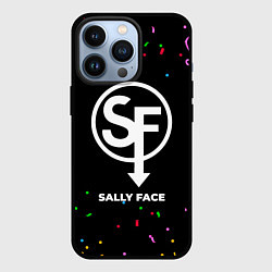 Чехол для iPhone 13 Pro Sally Face конфети, цвет: 3D-черный