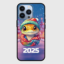Чехол для iPhone 13 Pro 2025 новогодняя маленькая змейка, цвет: 3D-черный
