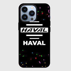 Чехол для iPhone 13 Pro Haval конфети, цвет: 3D-черный