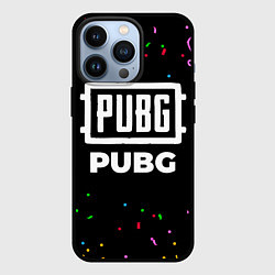 Чехол для iPhone 13 Pro PUBG конфети, цвет: 3D-черный