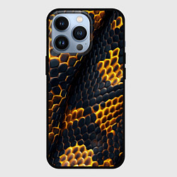 Чехол для iPhone 13 Pro Текстура змеи, цвет: 3D-черный