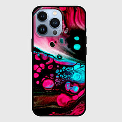 Чехол для iPhone 13 Pro Краски градиента, цвет: 3D-черный