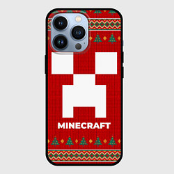 Чехол для iPhone 13 Pro Minecraft new year, цвет: 3D-черный